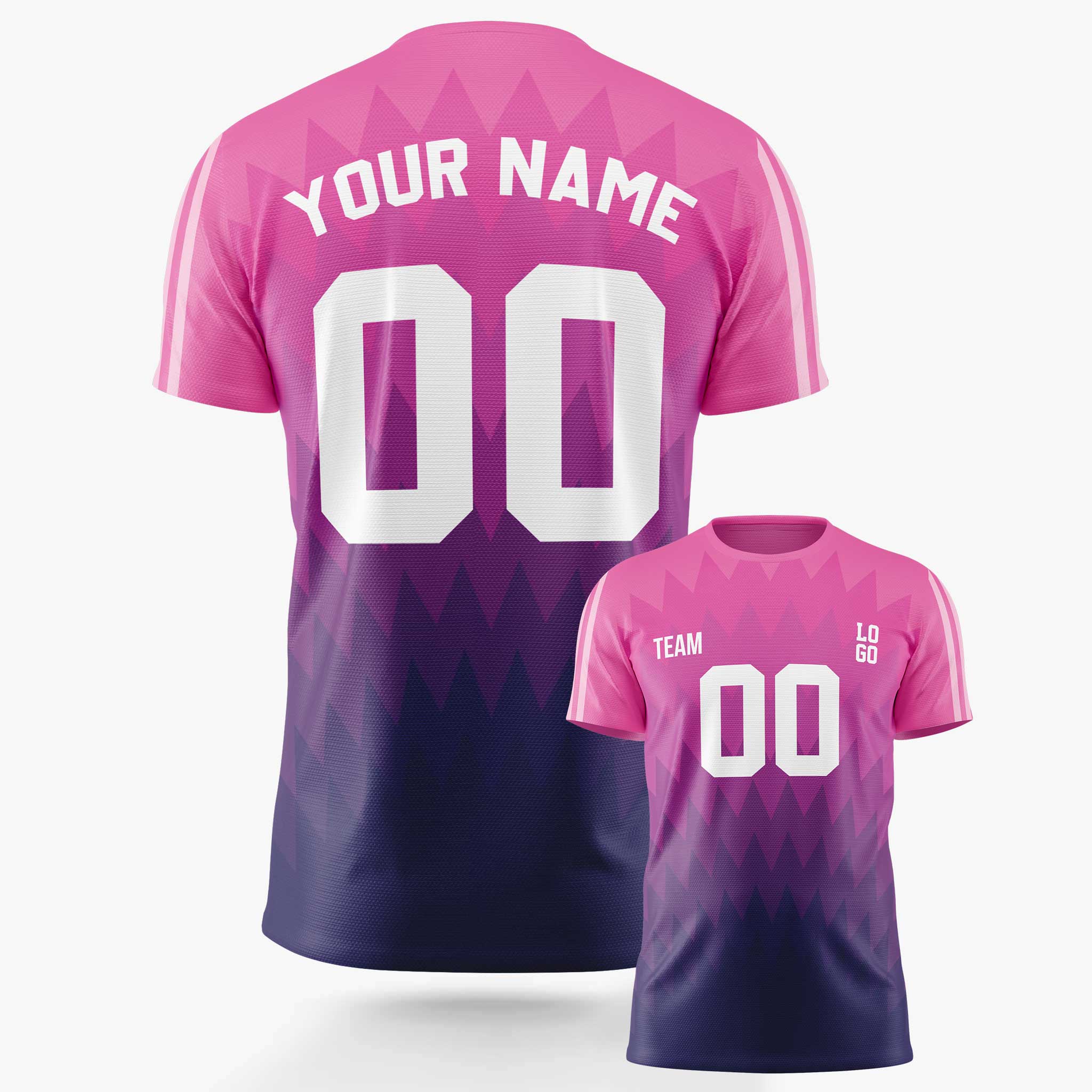 Custom Soccer Jersey Pink and Purple - Design Your Own