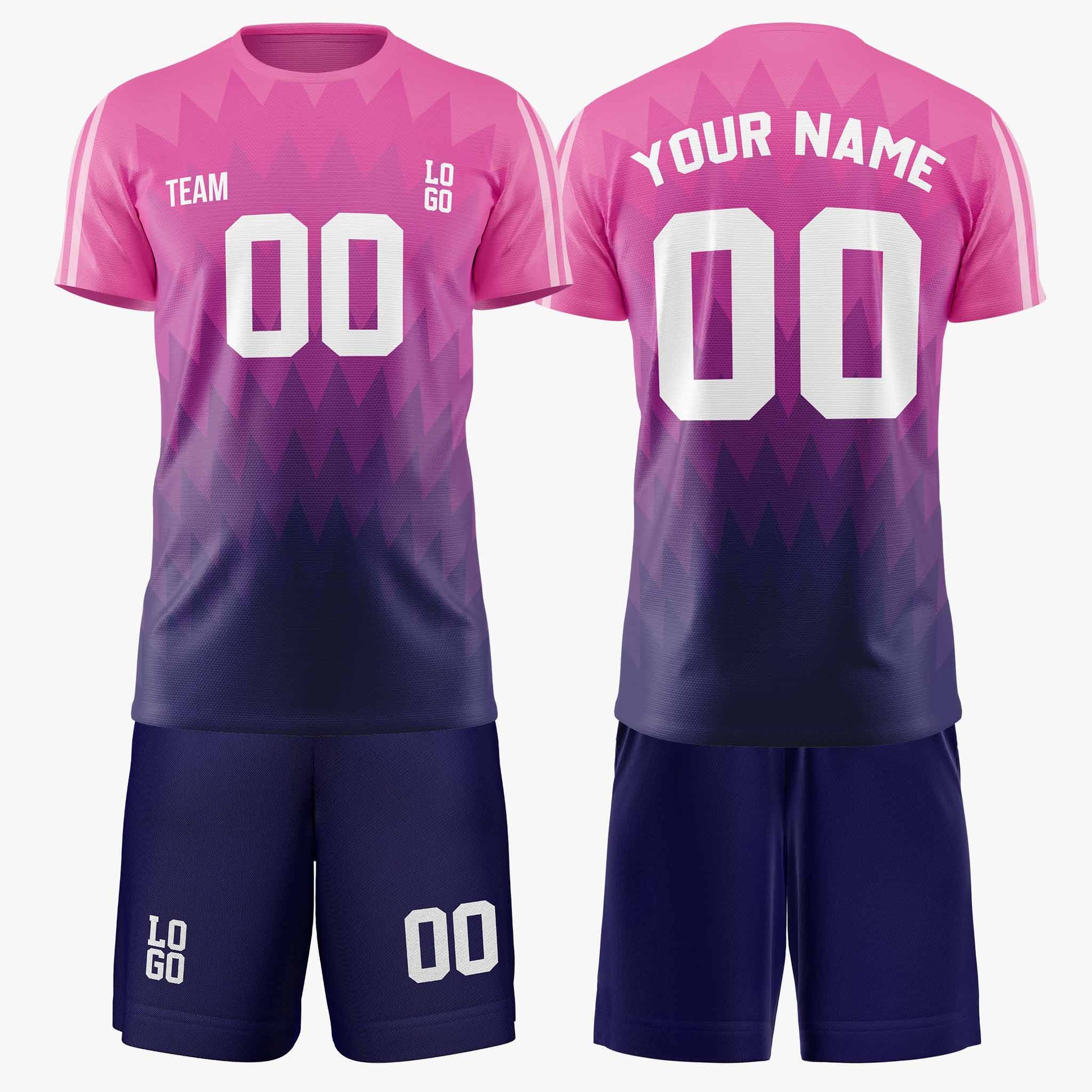 Custom Soccer Jersey Pink and Purple - Design Your Own