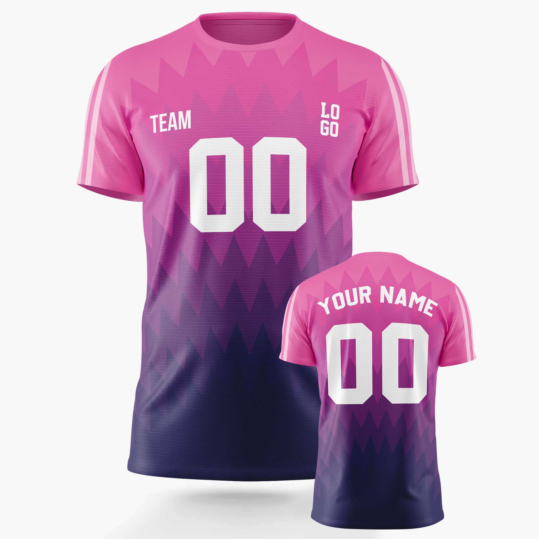Custom Soccer Jersey Pink and Purple - Design Your Own
