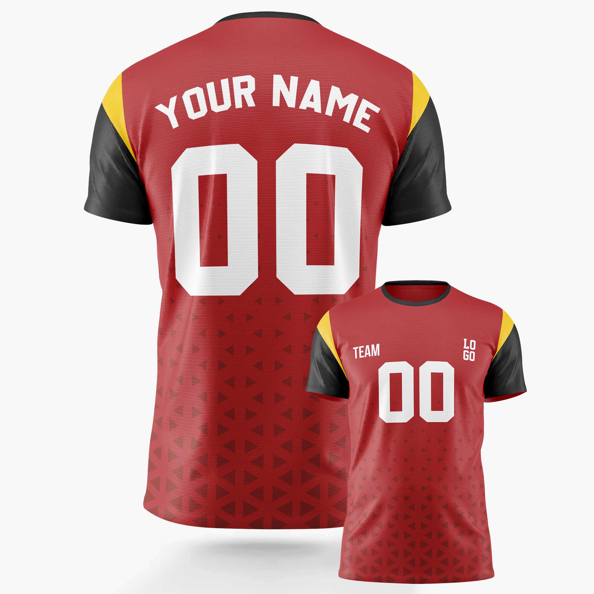 Custom Soccer Jersey Red Yellow and Black - Design Your Own