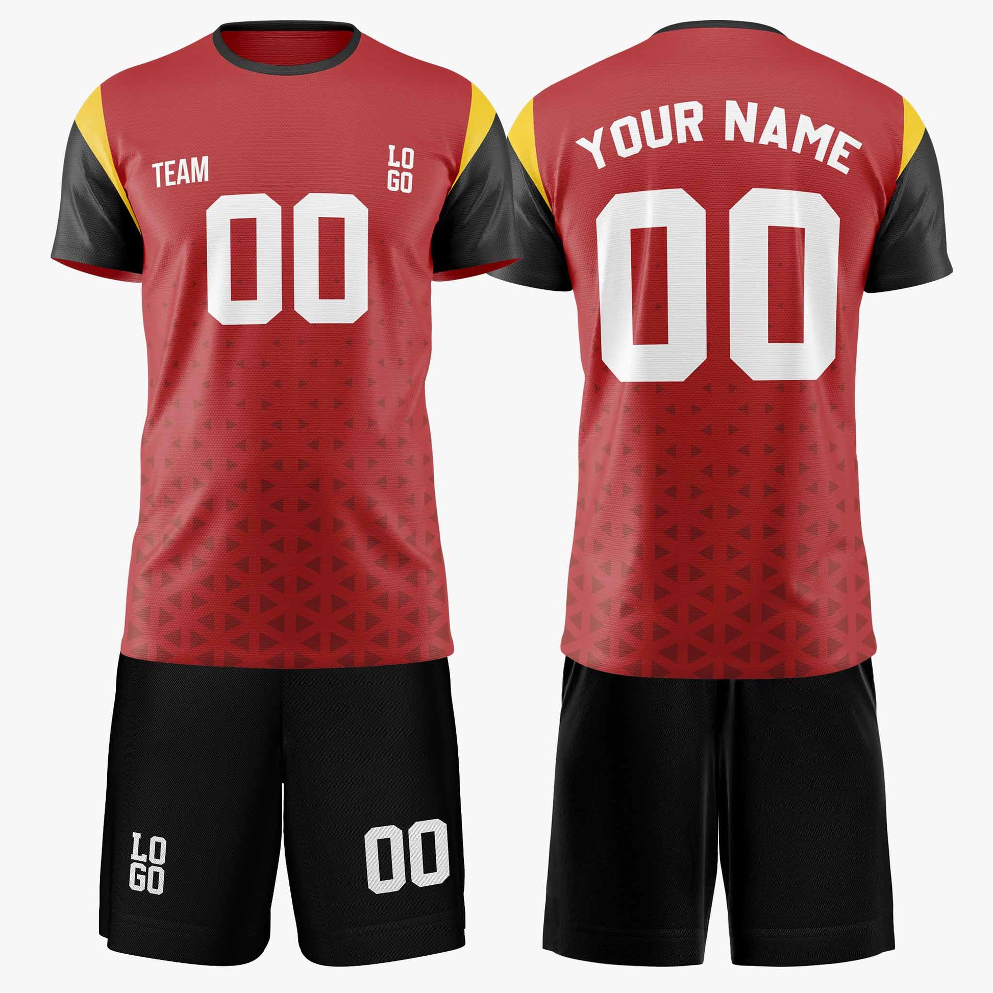 Custom Soccer Jersey Red Yellow and Black - Design Your Own