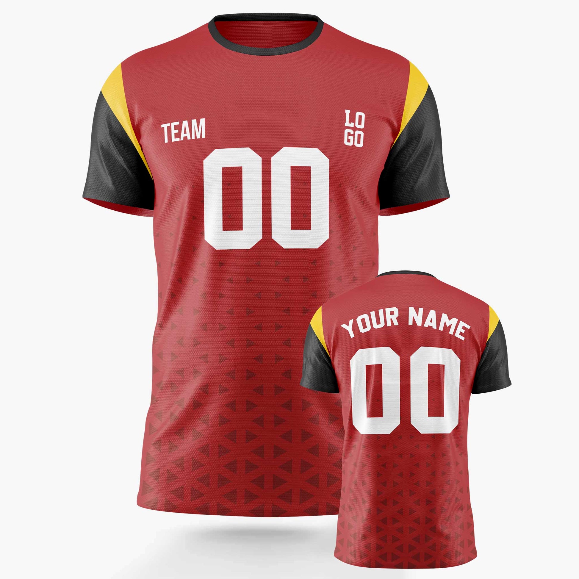 Custom Soccer Jersey Red Yellow and Black - Design Your Own