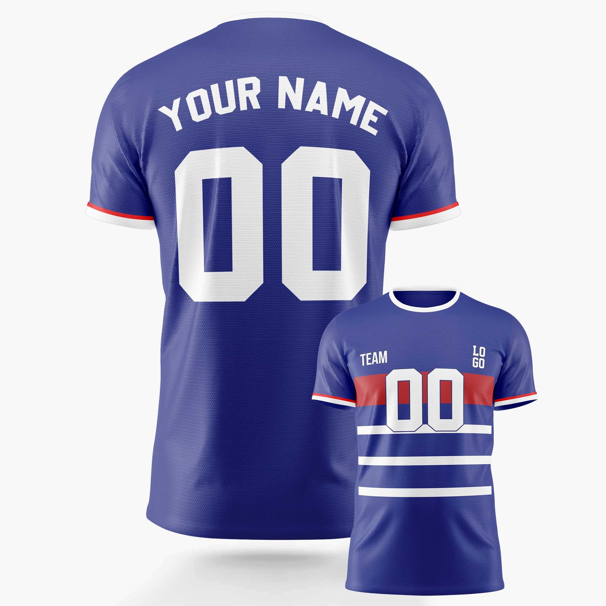Custom Soccer Jersey Royal and Red - Design Your Own