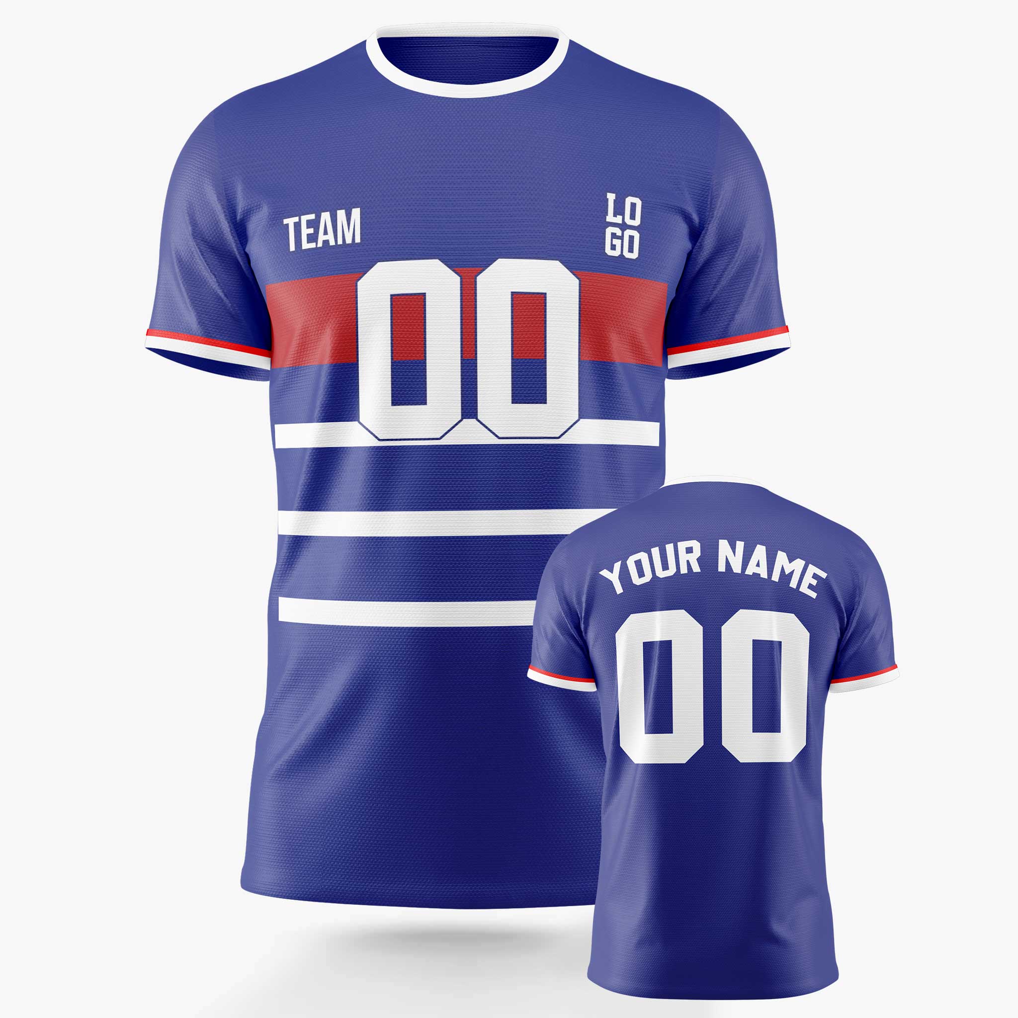 Custom Soccer Jersey Royal and Red - Design Your Own