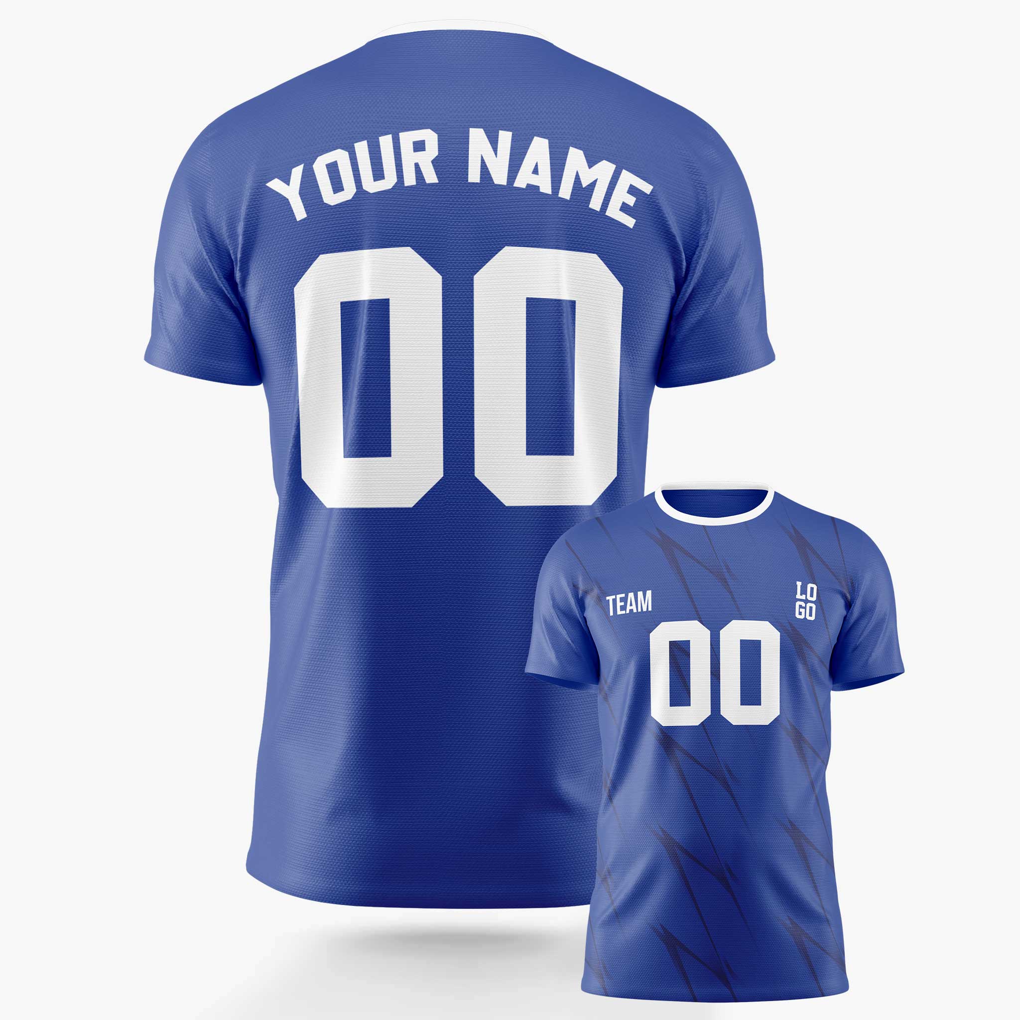 Custom Soccer Jersey Royal and White - Design Your Own