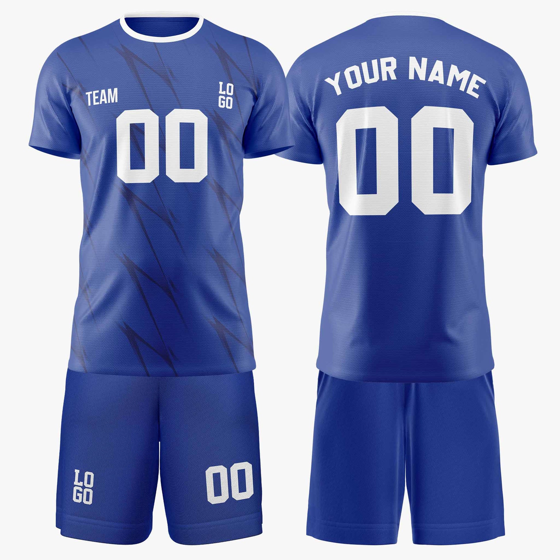 Custom Soccer Jersey Royal and White - Design Your Own