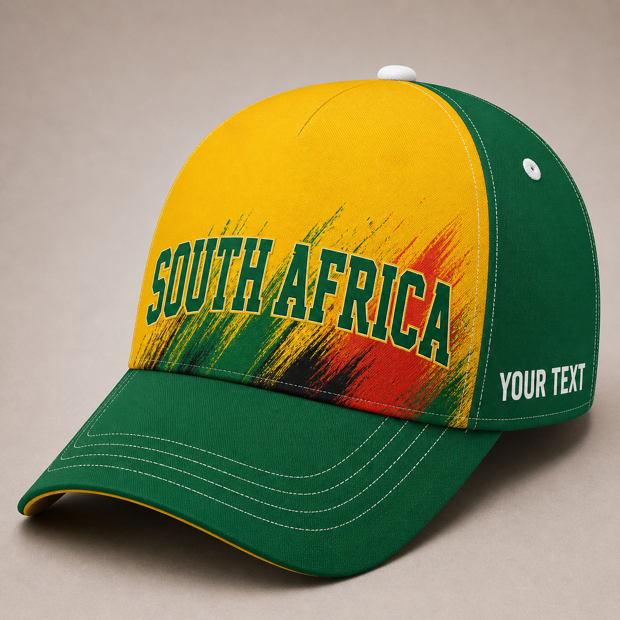 Custom South Africa Baseball Cap, Add Your Name, Team Name and Number