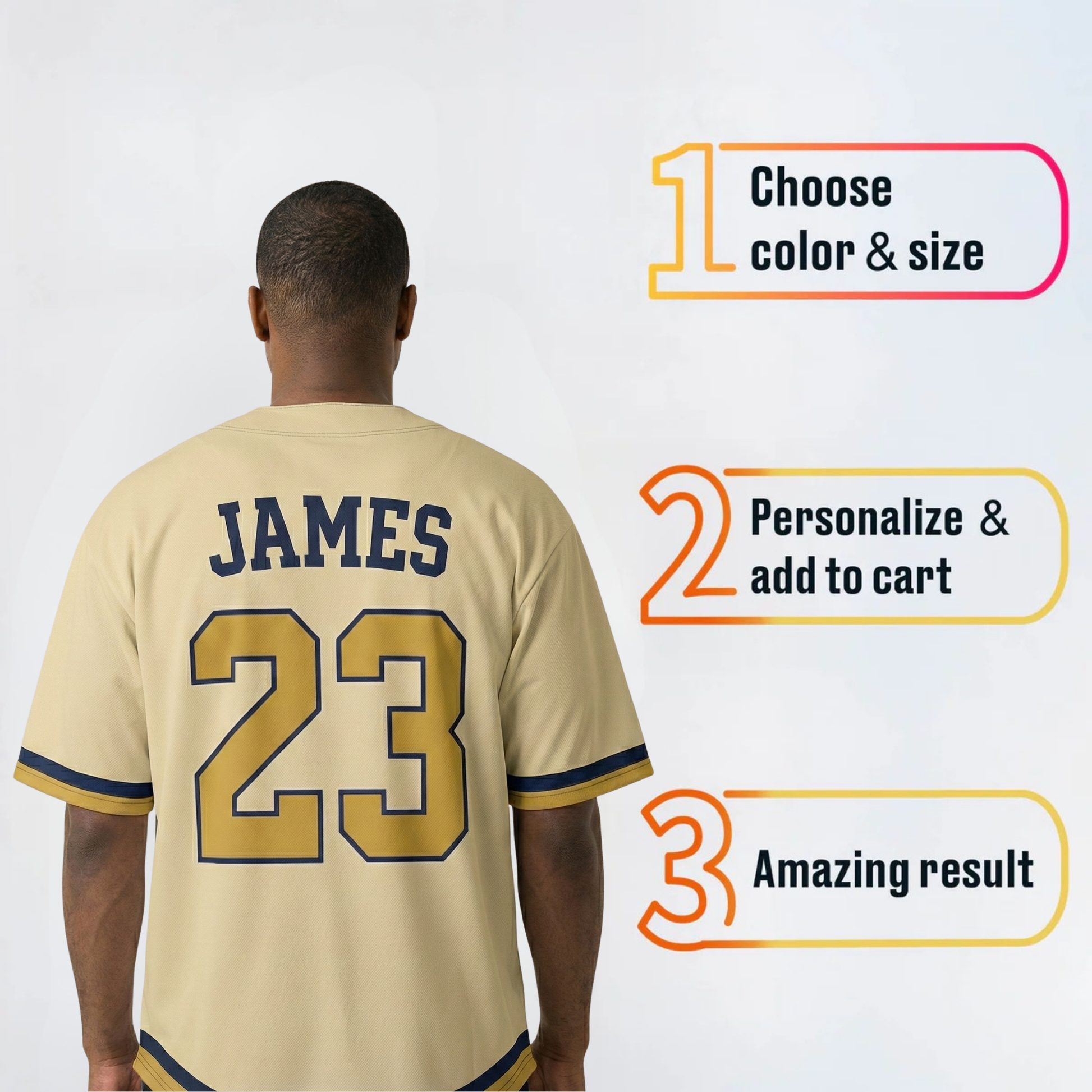Custom Religious Psalm Baseball Jersey – Cream Christian Add Your Name