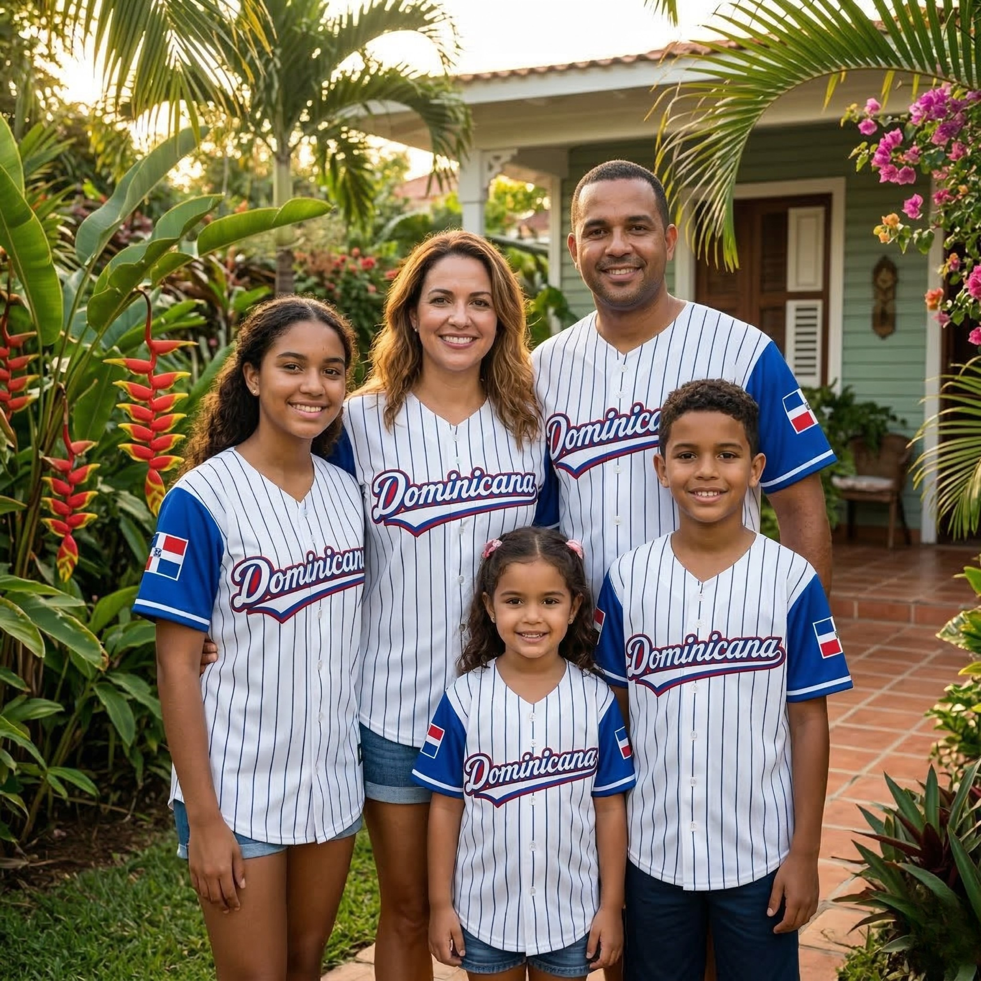 Custom Dominican Republic Baseball Jersey White with Black Stripe - Add Your Name