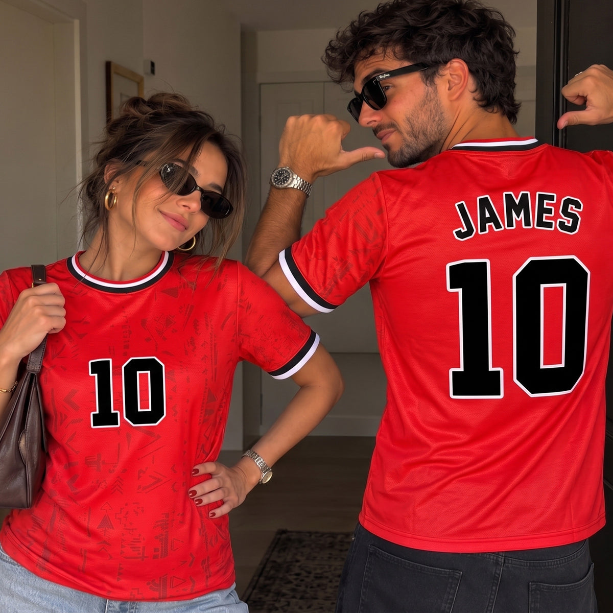 Custom Egypt Soccer Jersey 2026 Red and Black - Design Your Own