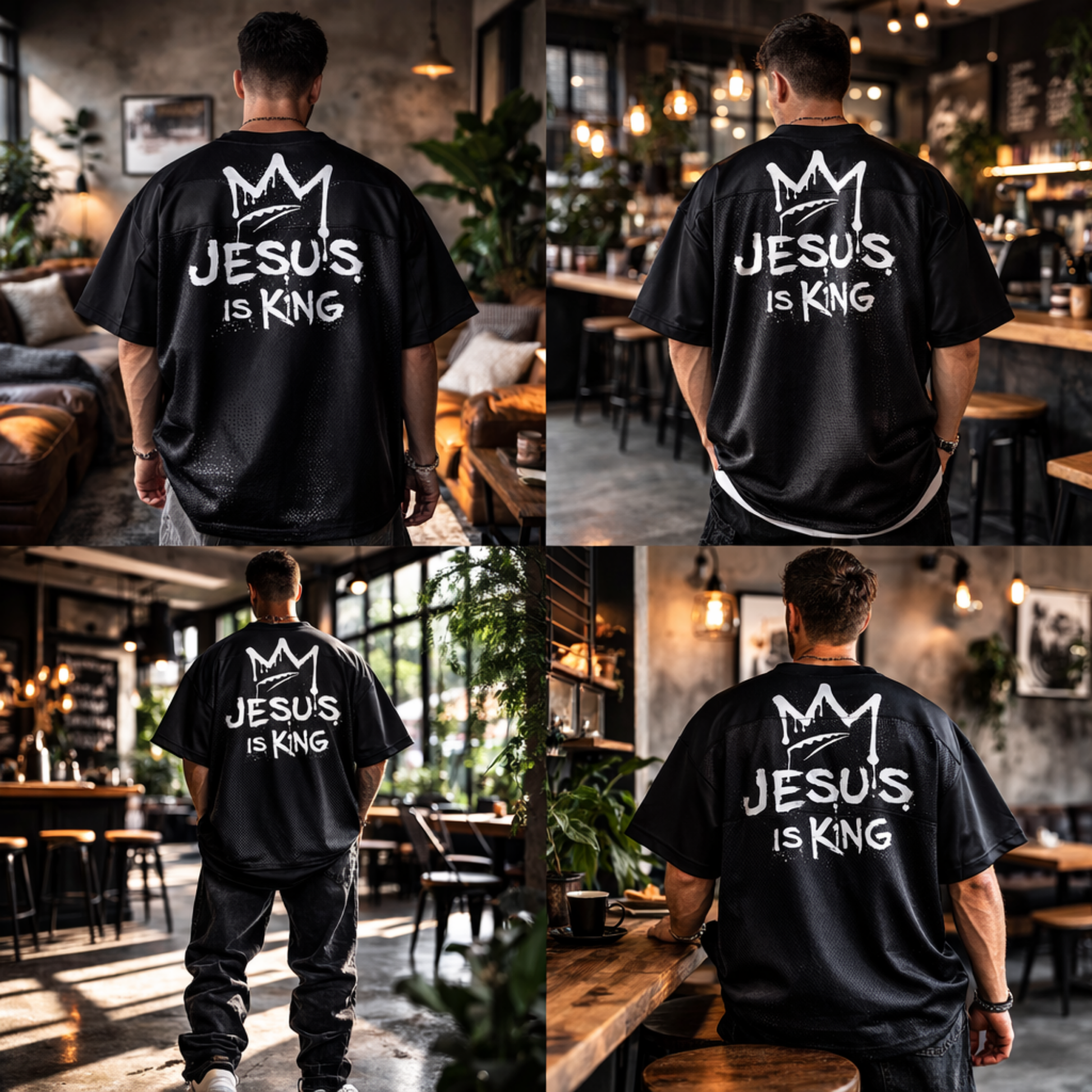 Custom Religious Football Jersey – Jesus is King – Add Your Name