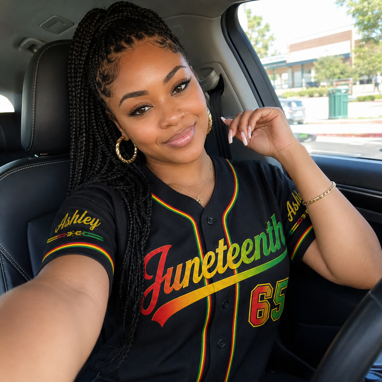 Custom Juneteenth Baseball Jersey Black Freedom Day Design - Add Your Name and Number