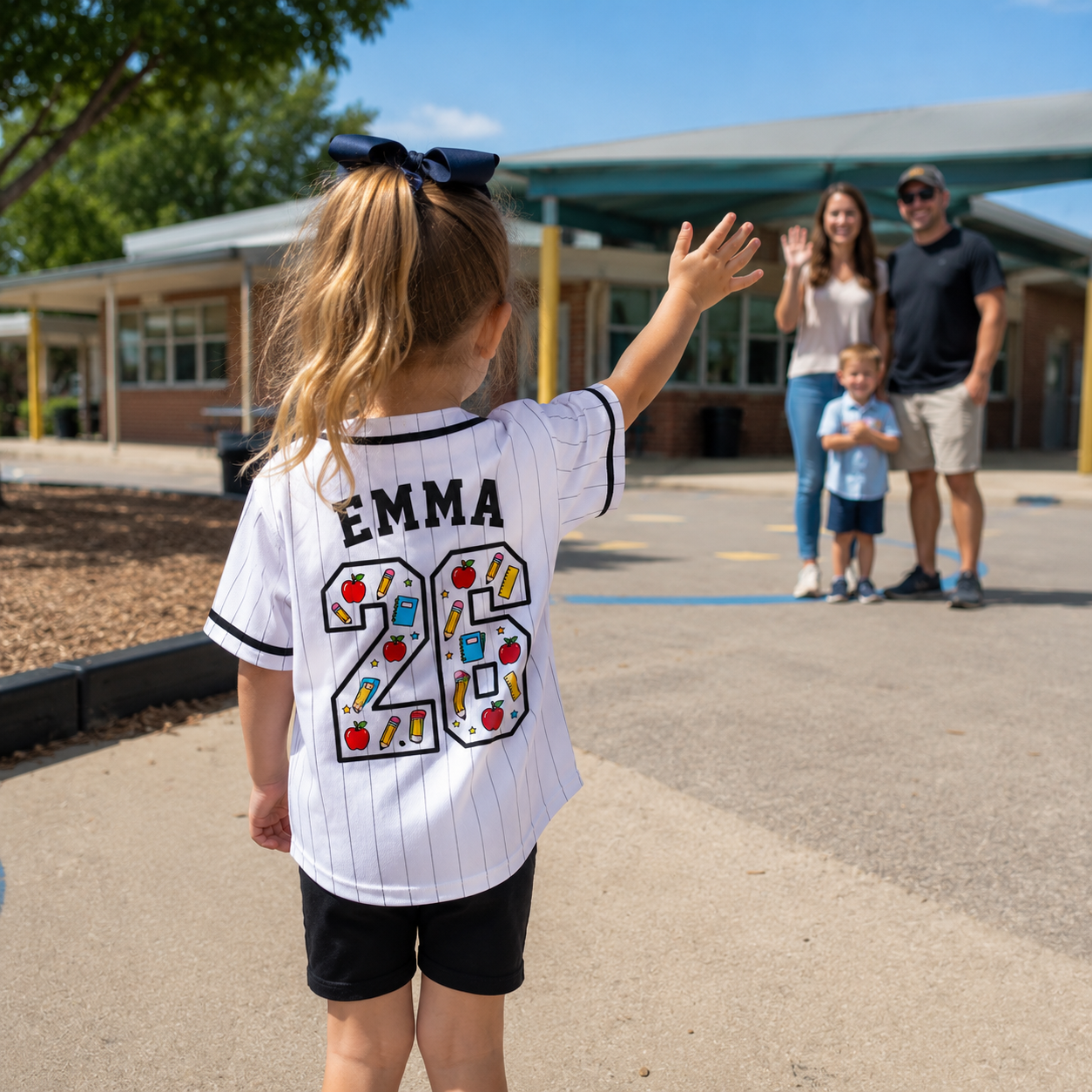 Custom Back to School Baseball Jersey Transitional Kindergarten Design - Add Your Name and Number