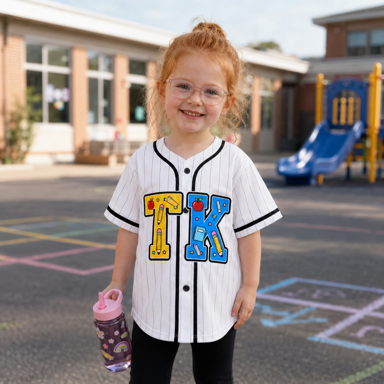 Custom Back to School Baseball Jersey Transitional Kindergarten Design - Add Your Name and Number