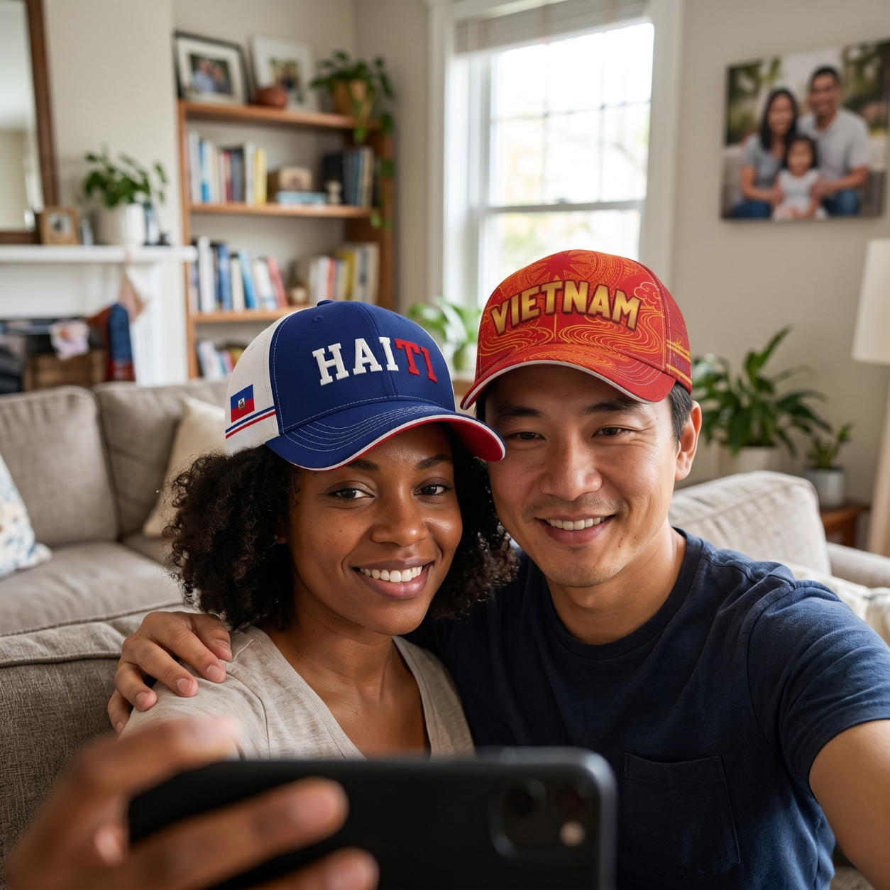 Custom Haiti Baseball Cap, Add Your Name, Team Name and Number