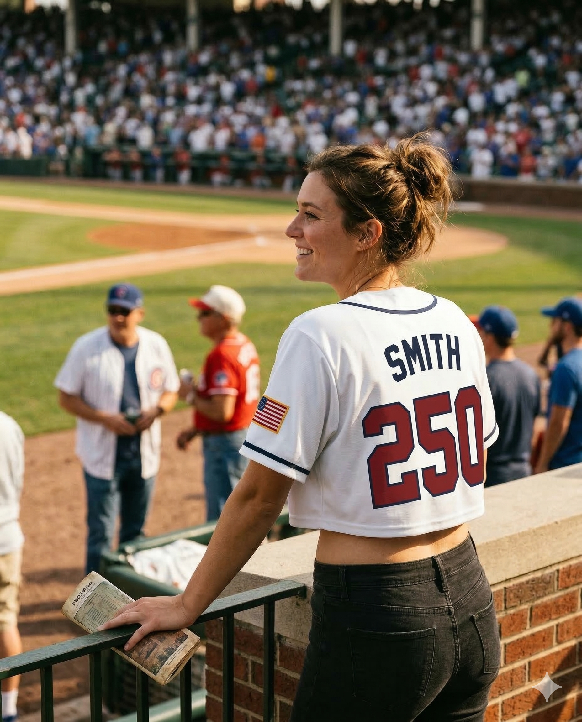 Custom USA 250th Anniversary Crop Baseball Jersey Retro America 1776 - Design Your Own
