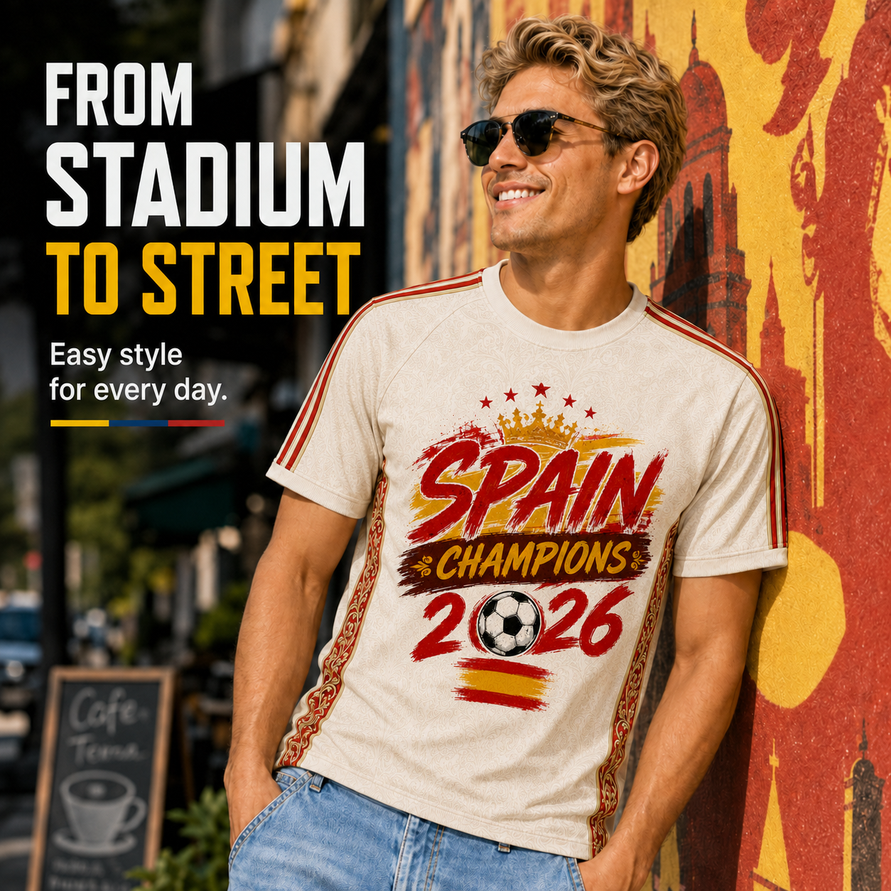 Custom Spain Soccer Jersey Spanish Fan Champions 2026 - Personalized Name Number
