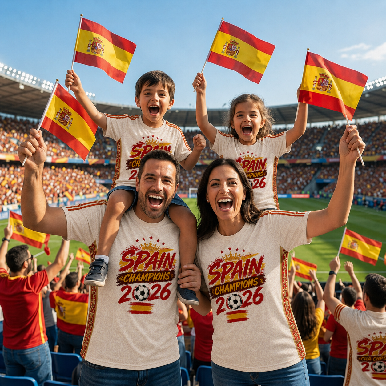 Custom Spain Soccer Jersey Spanish Fan Champions 2026 - Personalized Name Number