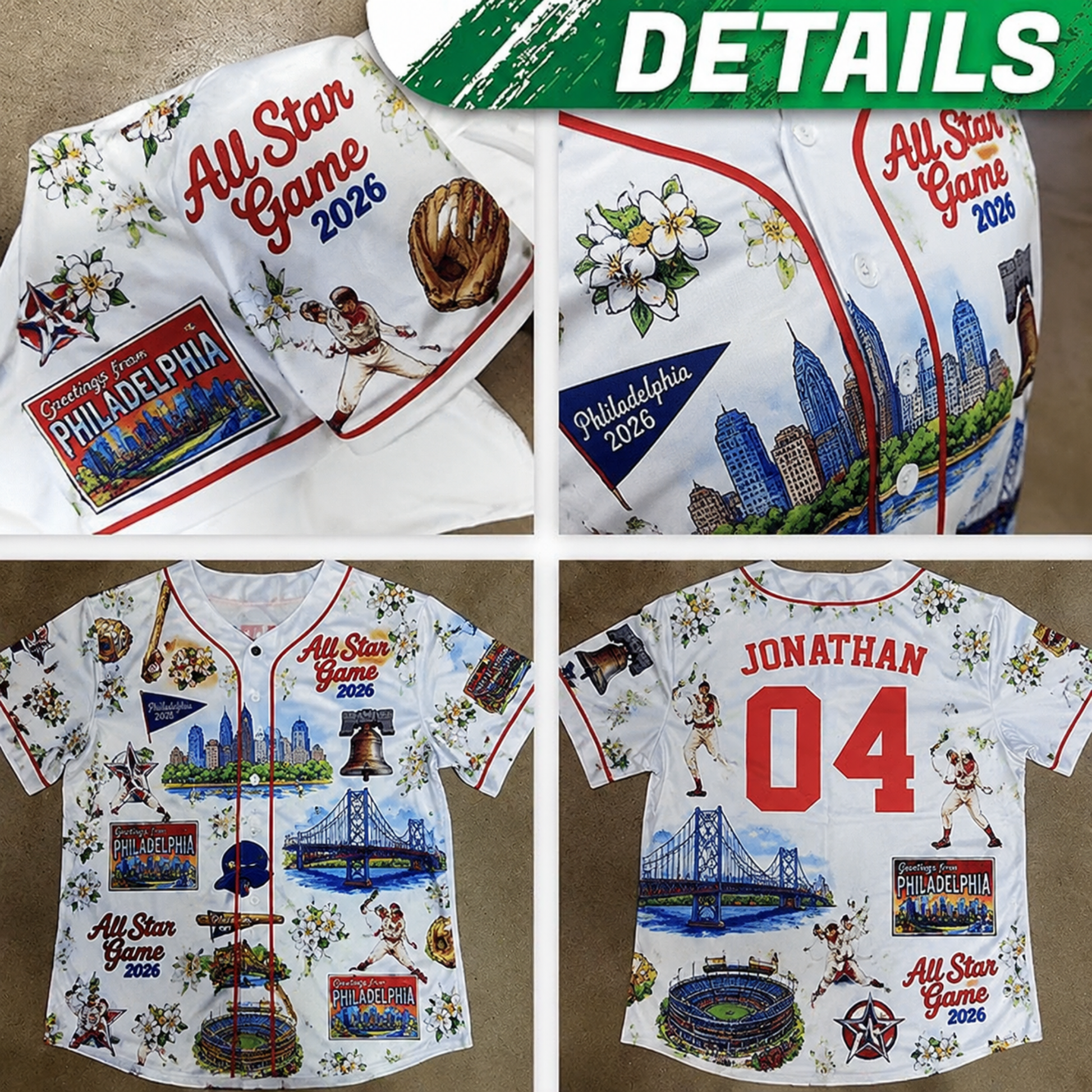 Custom City Baseball Jersey - Philadelphia Summer Classic - Design Your Own