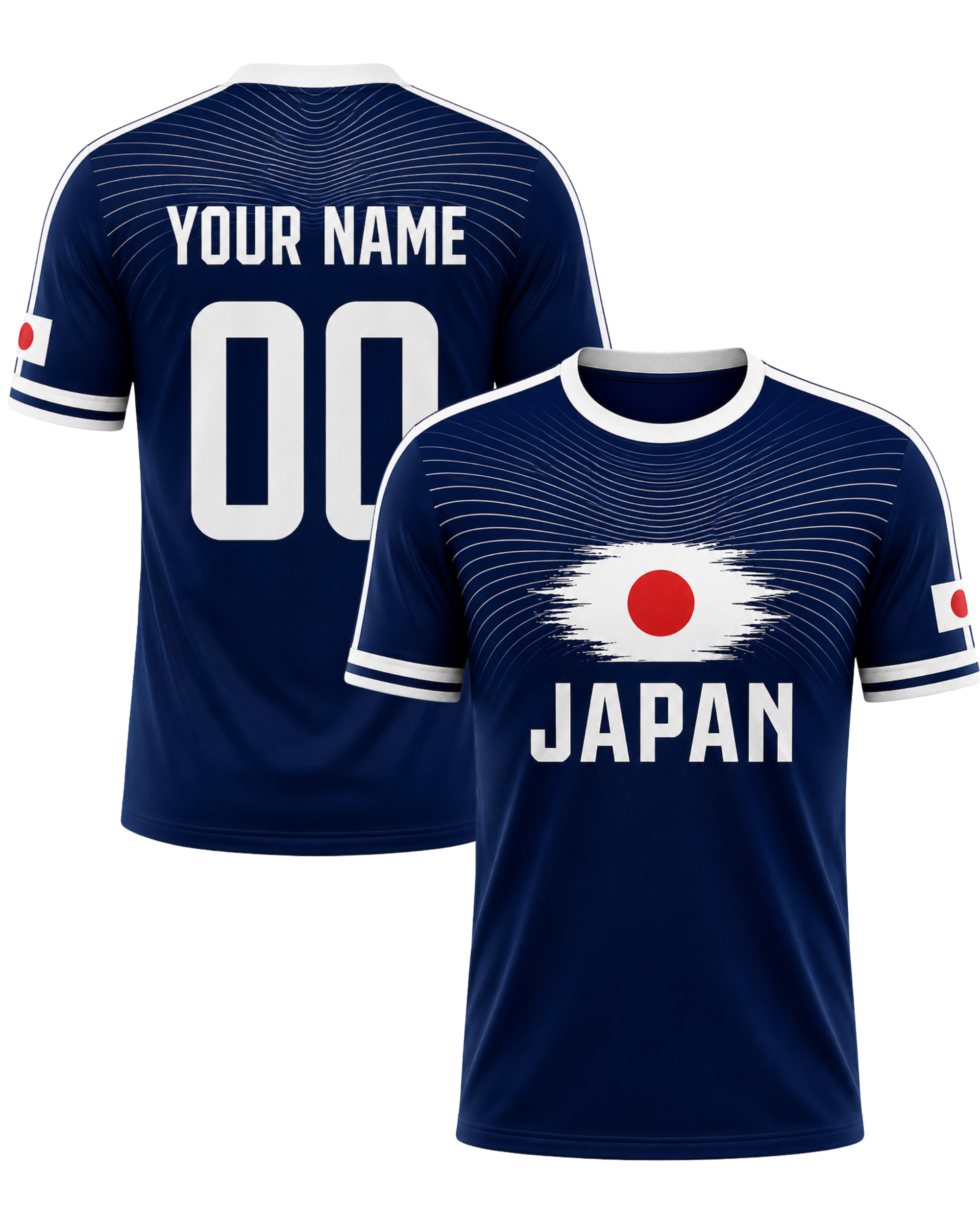 Custom Japan Soccer Jersey Japanese Fan Radiant Horizon – Personalized Name Number