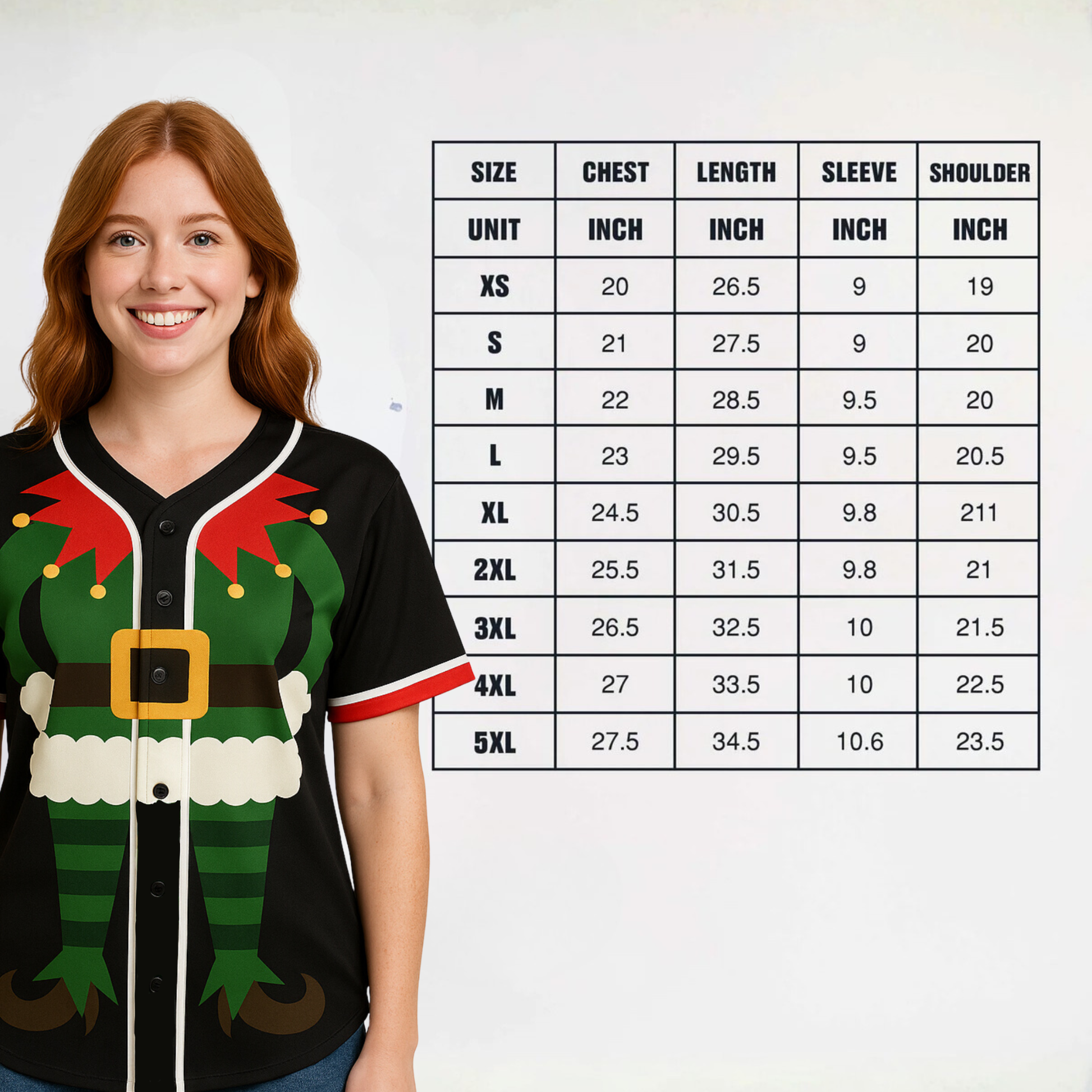 Custom Ugly Christmas Baseball Jersey Black with White Piping  - Design Your Own