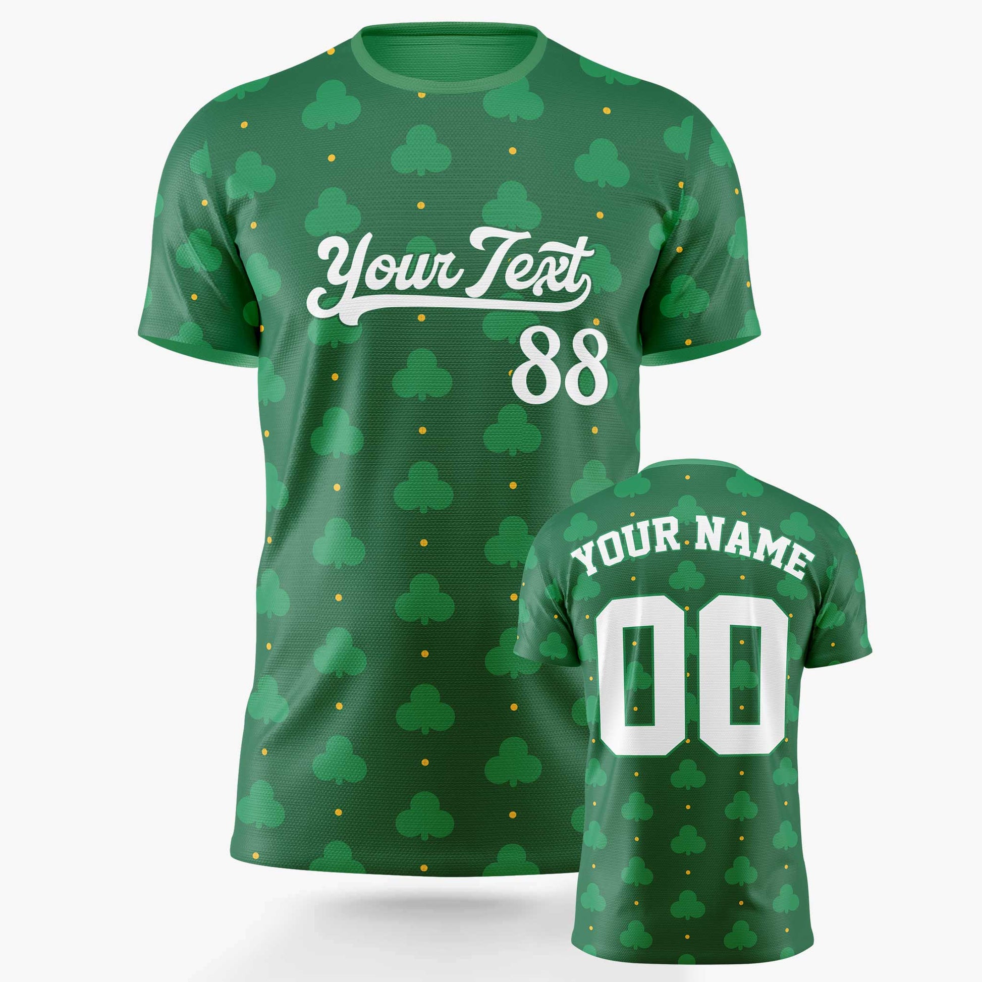 Custom St. Patrick's Day Soccer Jersey Classic Shamrock - Design Your Own