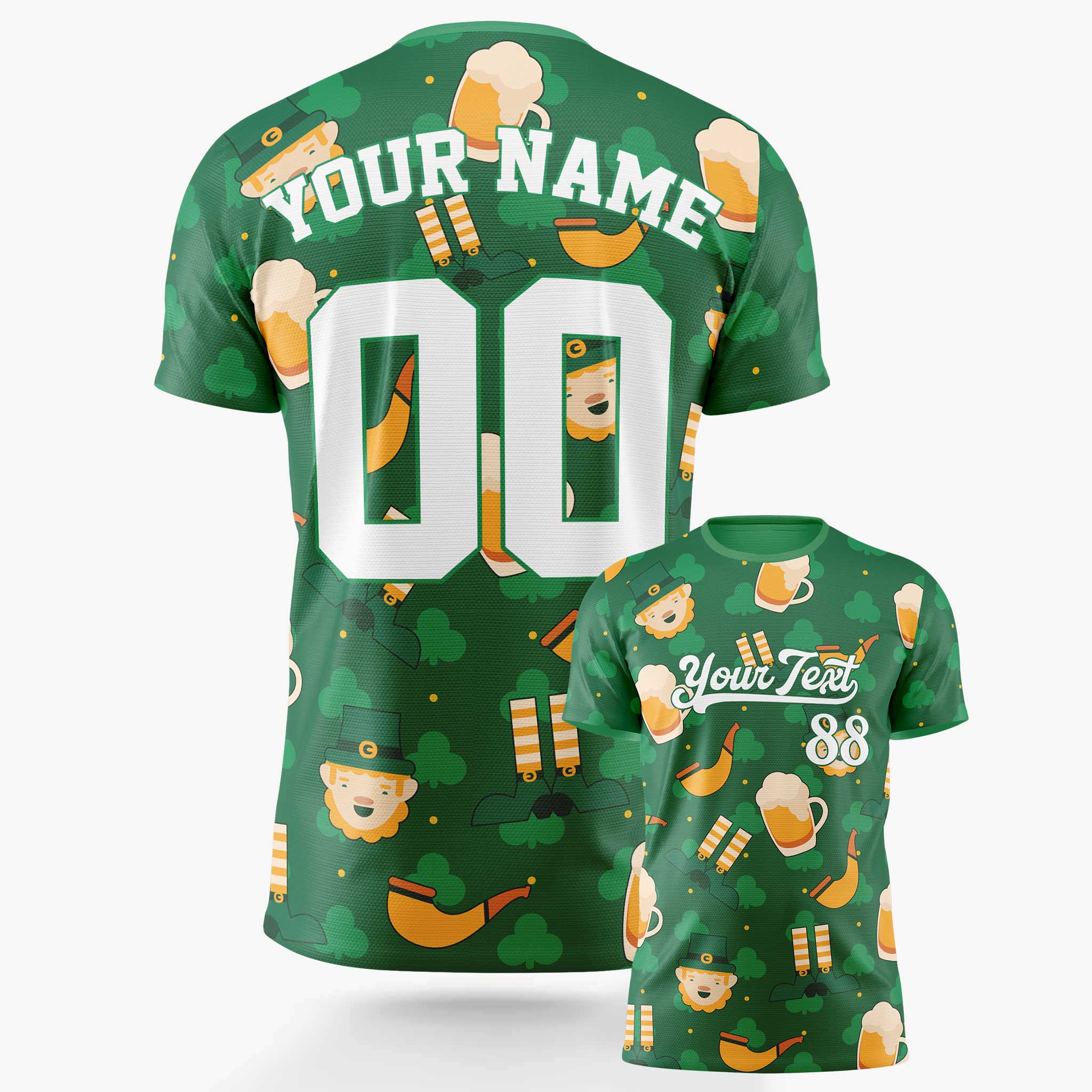 Custom St. Patrick's Day Soccer Jersey Leprechaun Party - Design Your Own