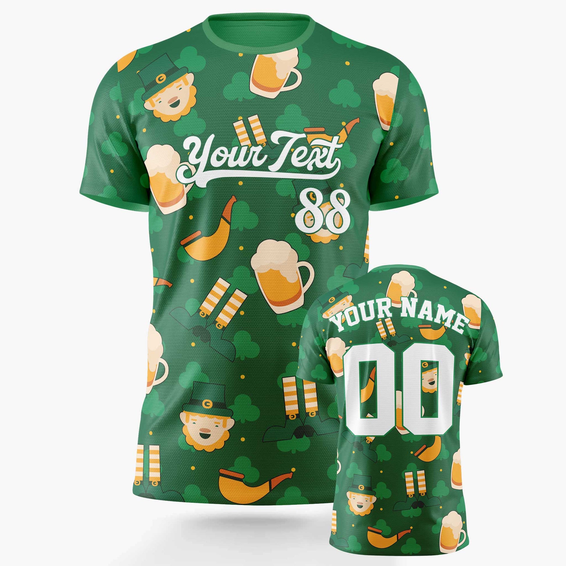 Custom St. Patrick's Day Soccer Jersey Leprechaun Party - Design Your Own