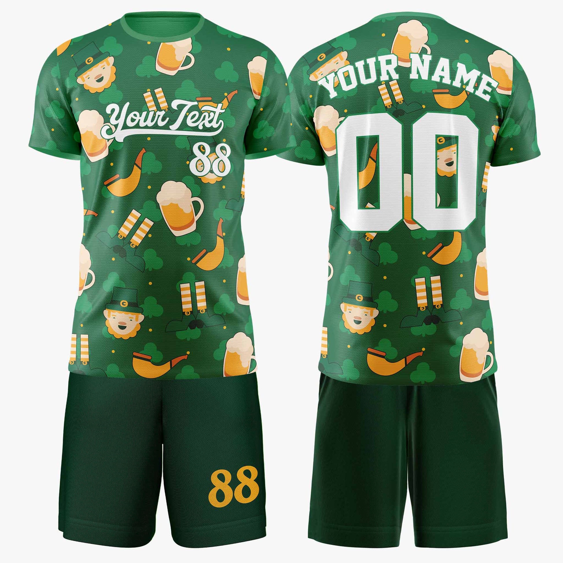Custom St. Patrick's Day Soccer Jersey Leprechaun Party - Design Your Own