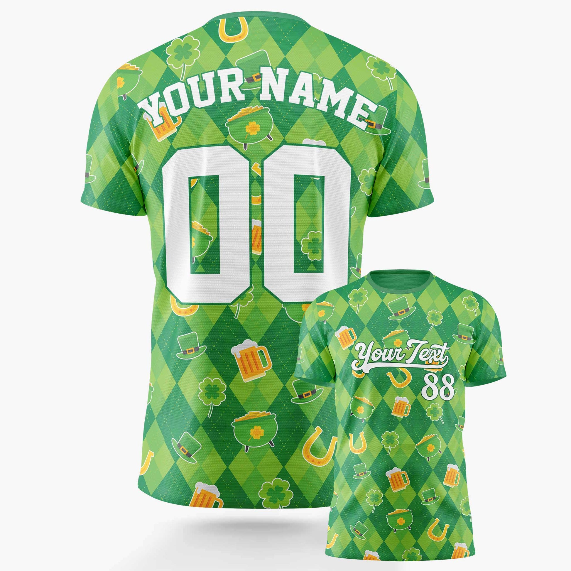 Custom St. Patrick's Day Soccer Jersey Lucky Brews - Design Your Own