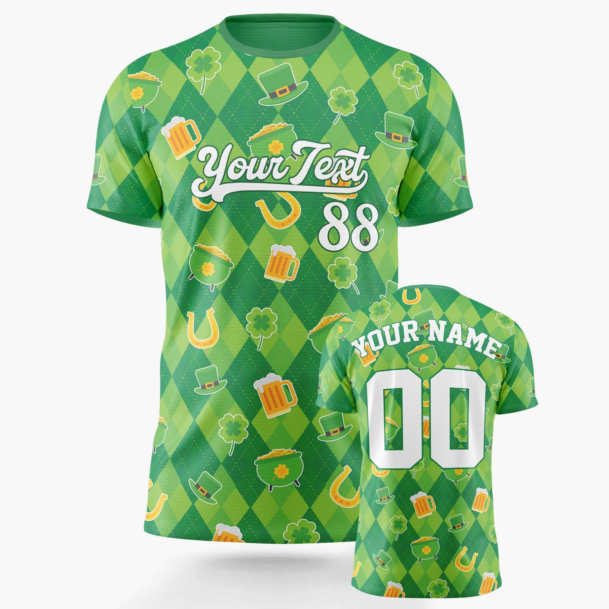 Custom St. Patrick's Day Soccer Jersey Lucky Brews - Design Your Own