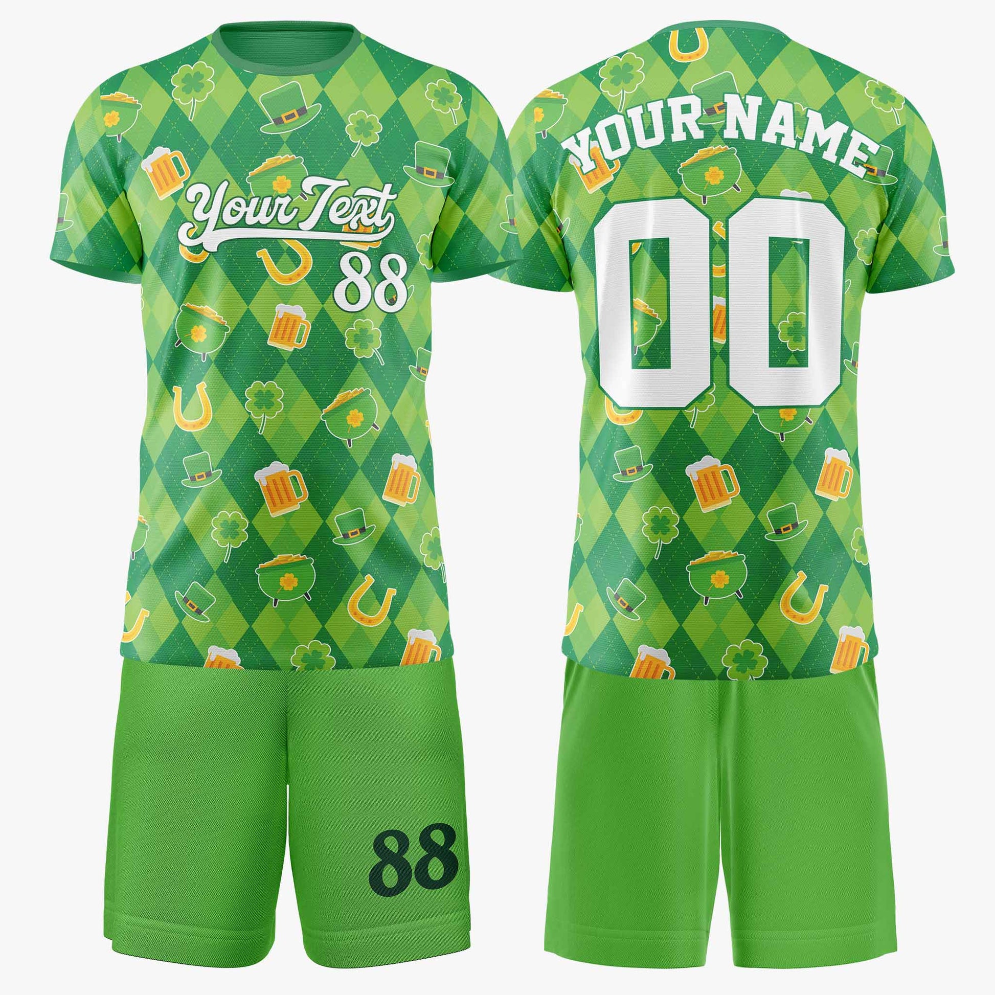 Custom St. Patrick's Day Soccer Jersey Lucky Brews - Design Your Own